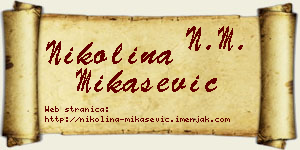 Nikolina Mikašević vizit kartica
